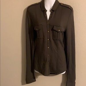 Burberry Brit olive green top large